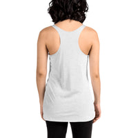 Women's racerback tank top, back view