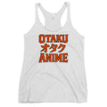 Otaku オタク Anime graphic on women's racerback tank, front view