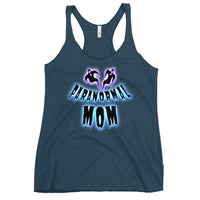 Paranormal Ghost Mom graphic on women's racerback tank, front view