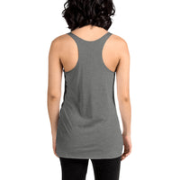 Women's racerback tank top, back view