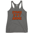 Otaku オタク Anime graphic on women's racerback tank, front view