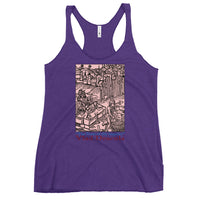 Feast of the Impaler graphic on women's racerback tank, front view