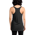 Women's racerback tank top, back view