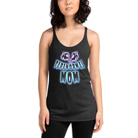 Paranormal Ghost Mom graphic on women's racerback tank, front view