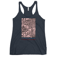 Feast of the Impaler graphic on women's racerback tank, front view