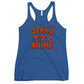 Otaku オタク Anime graphic on women's racerback tank, front view
