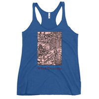 Feast of the Impaler graphic on women's racerback tank, front view
