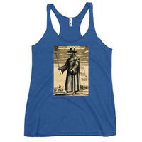Plague Doctor 1334 graphic on women's racerback tank, front view