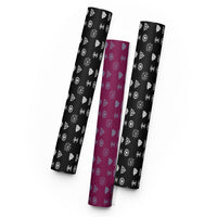 Viking & Norse Symbols pattern on wrapping paper sheets, front product mockup