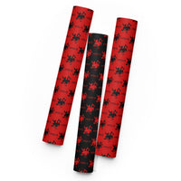 Krampus pattern on wrapping paper sheets, front product mockup