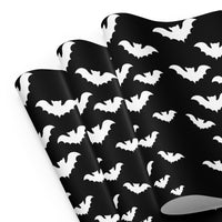 Vampire Bats pattern on wrapping paper sheets, front product mockup