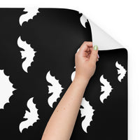 Vampire Bats pattern on wrapping paper sheets, front product mockup