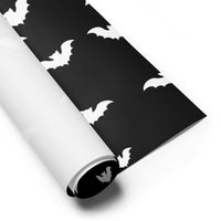 Vampire Bats pattern on wrapping paper sheets, front product mockup
