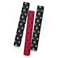 Devil Horns Bone Hand pattern on wrapping paper sheets, front product mockup