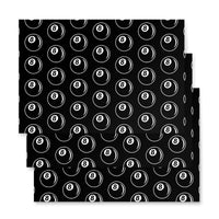 8 Ball Billiards pattern on wrapping paper sheets, front product mockup