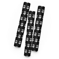 Samurai Kanji 侍 pattern on wrapping paper sheets, front product mockup