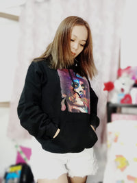 Star Child Surreal Portrait design on unisex hoodie, product view