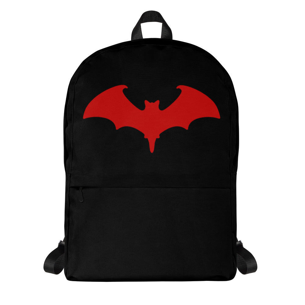Red Vampire Bat Goth Style Halloween Backpack School Bag - Edge of Life Designs