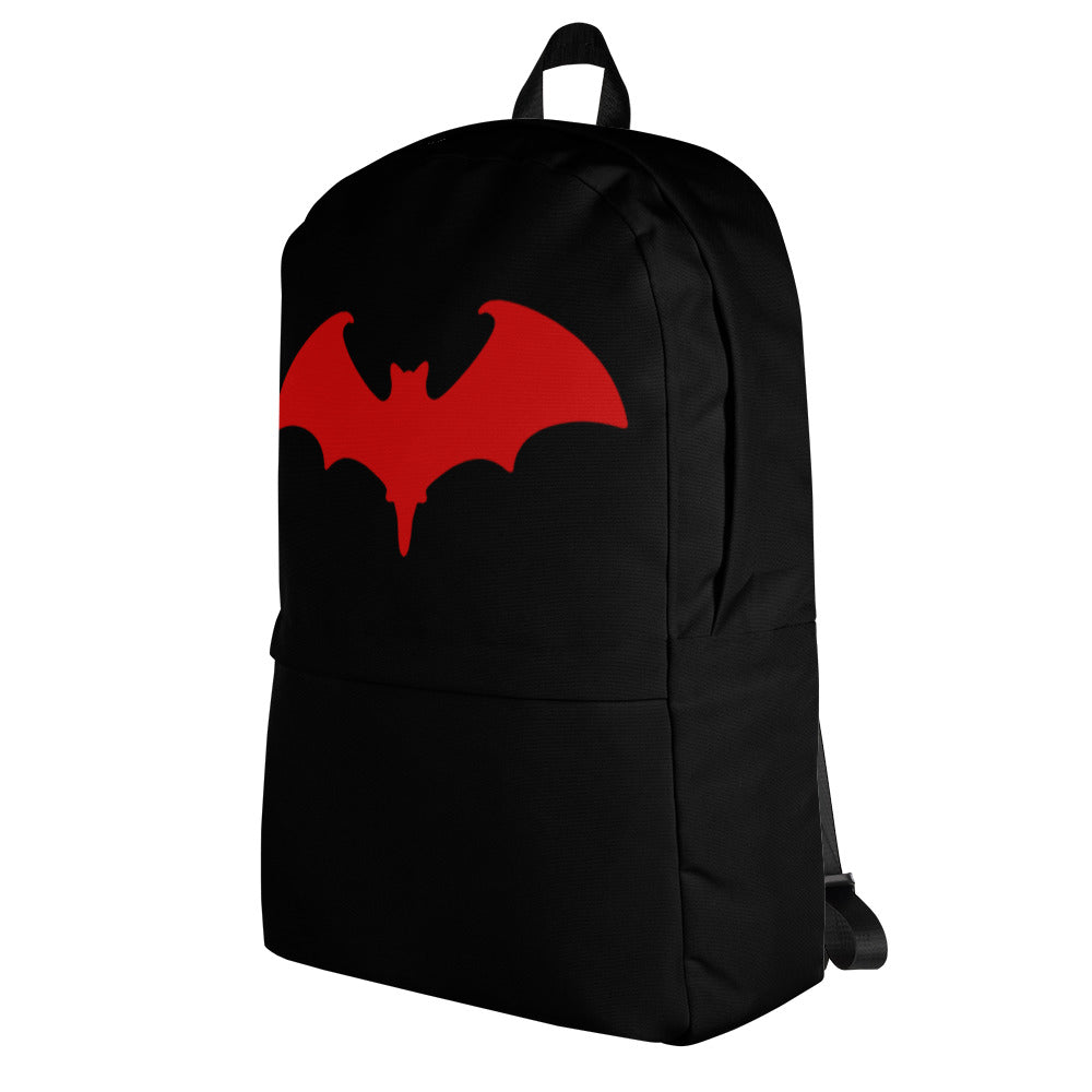 Red Vampire Bat Goth Style Halloween Backpack School Bag - Edge of Life Designs