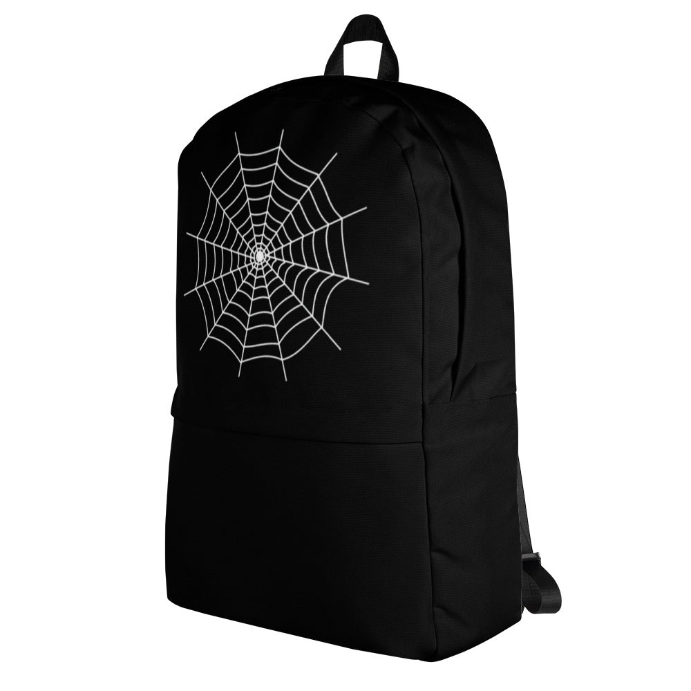 Creepy Spiderweb Halloween Goth Style Backpack School Bag - Edge of Life Designs