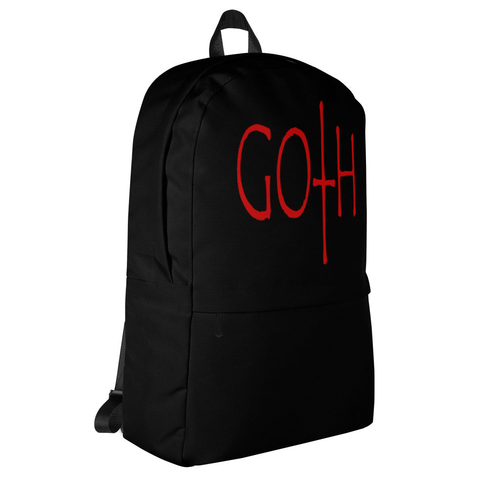Red Goth Dark and Morbid Style Backpack School Bag Halloween Gothic Celebration - Edge of Life Designs