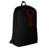 Red Sigil of Lucifer backpack, right-side view