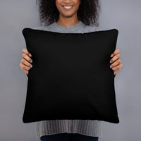 18 by 18 inch throw pillow, back view