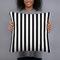 18 by 18 inch throw pillow, back view