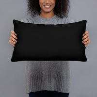 20 by 12 inch throw pillow, back view
