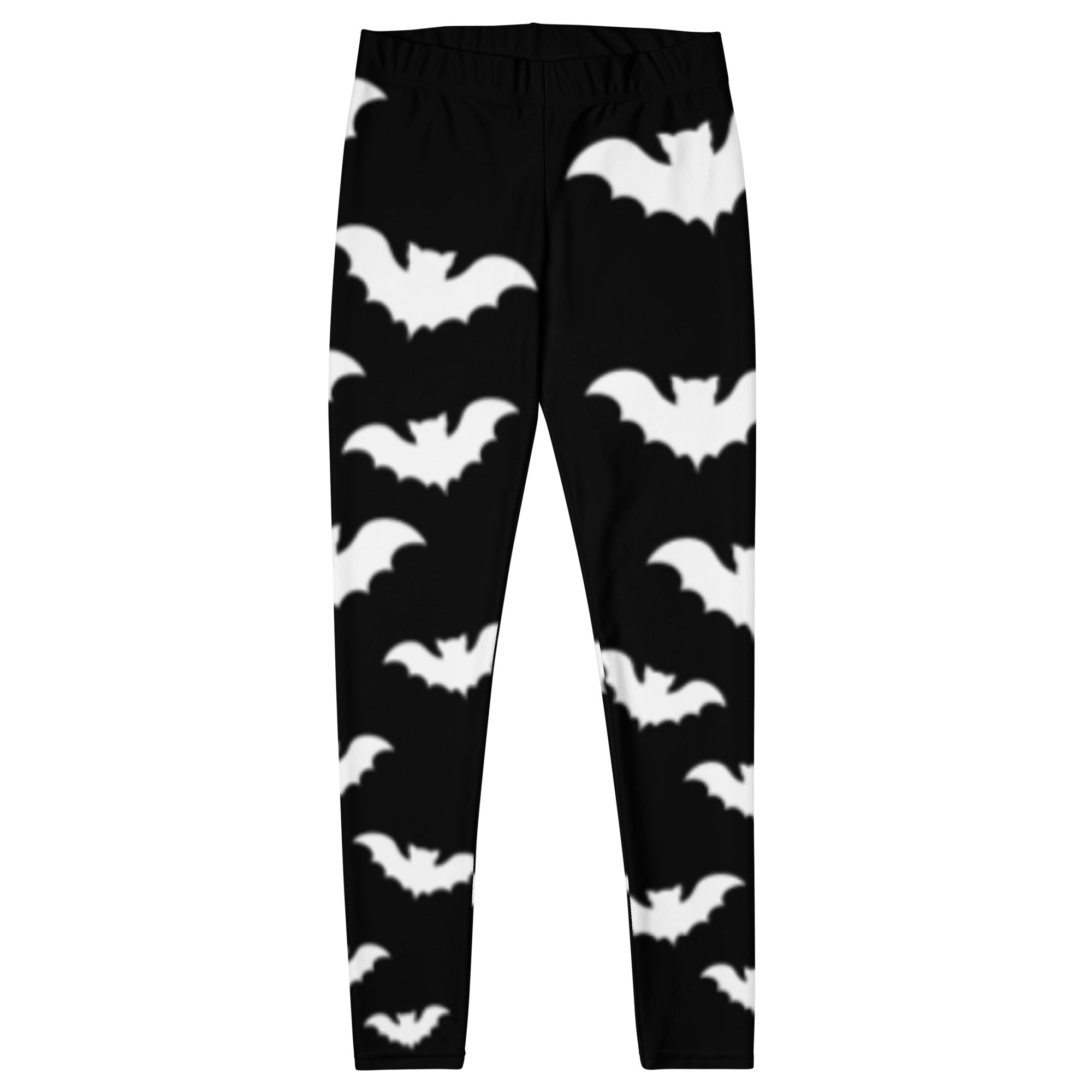 Halloween Flying Vampire Bat Design Pattern Black Leggings - Edge of Life Designs