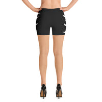Halloween Style Flying Vampire Bat Pattern Black Shorts - Edge of Life Designs