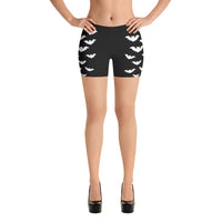 Halloween Style Flying Vampire Bat Pattern Black Shorts - Edge of Life Designs