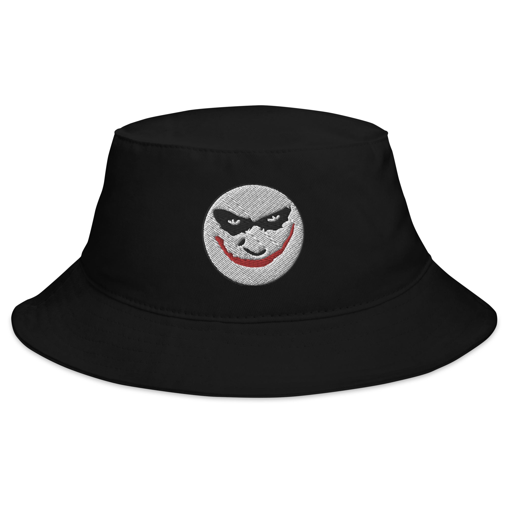 Evil Grin Joker Embroidered Bucket Hat Villain