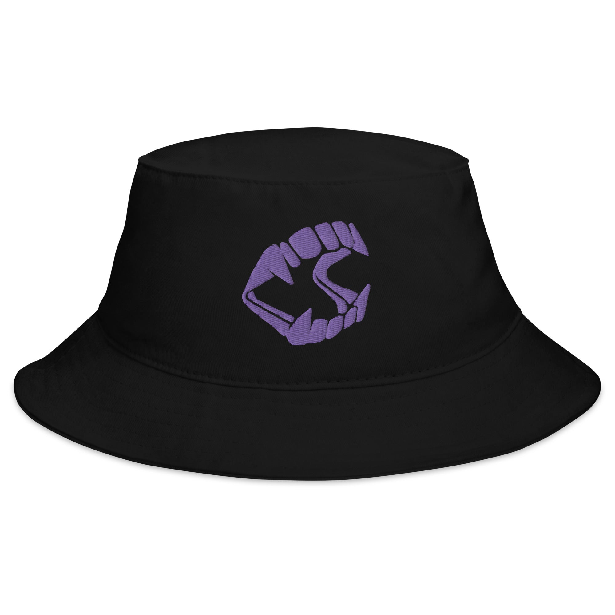 Purple Vampire Fangs Novelty Halloween Toy Trick or Treat Embroidered Bucket Hat