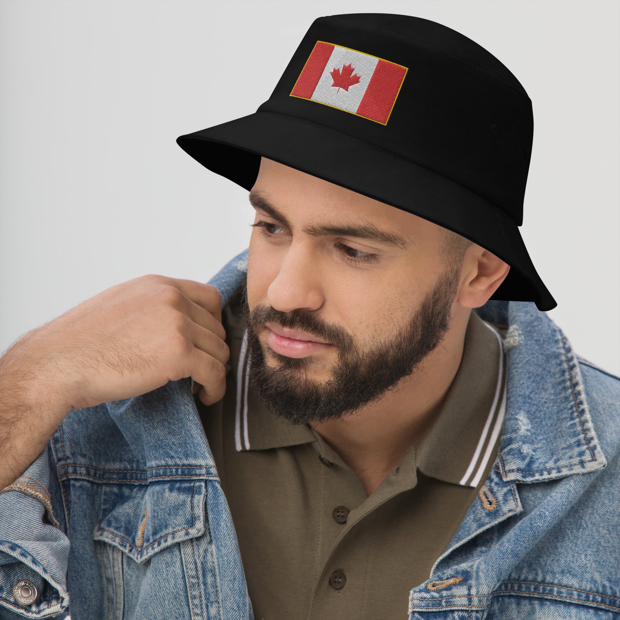 The National Flag of Canada Embroidered Bucket Hat