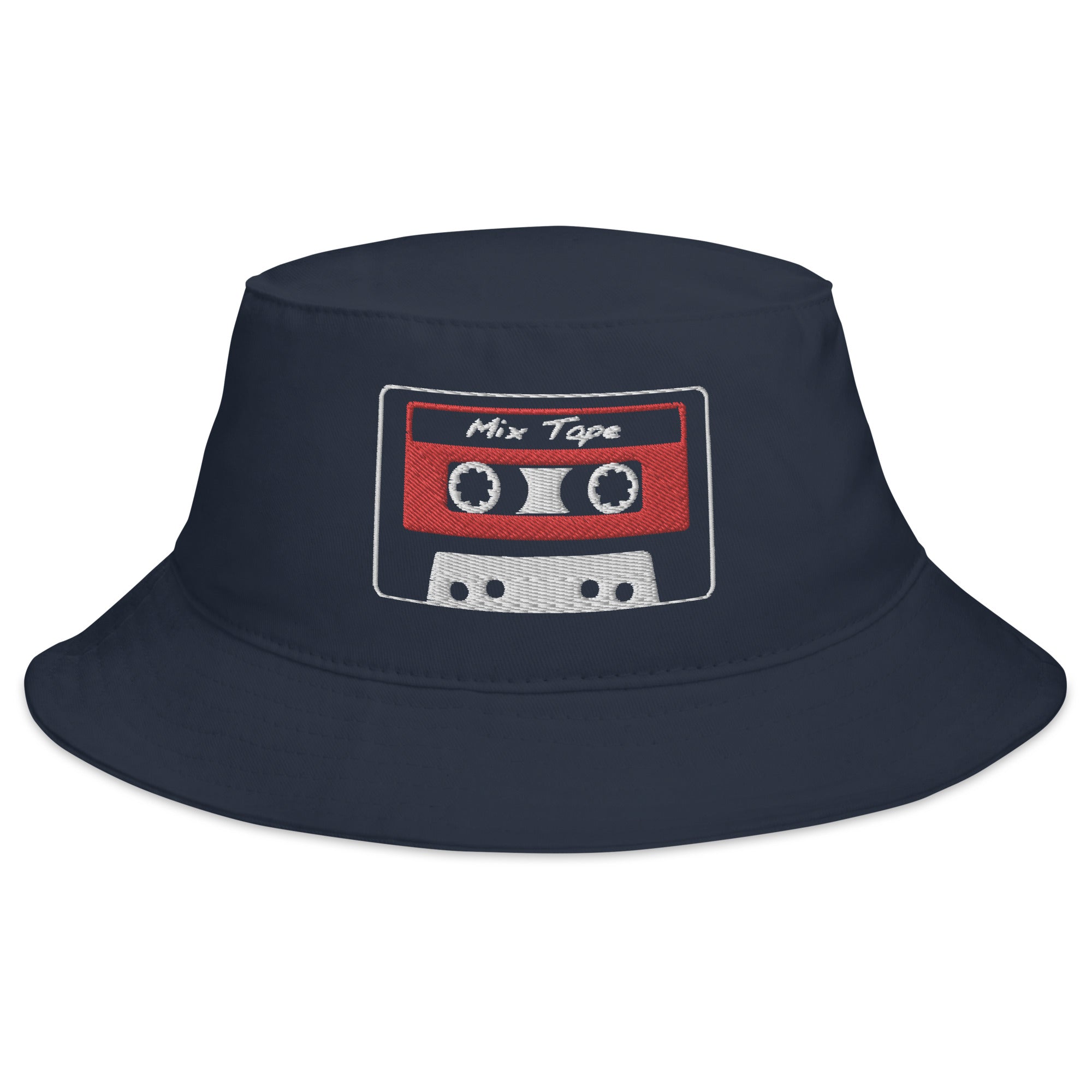 80's Style Mix Tape Embroidered Bucket Hat Retro Cassette