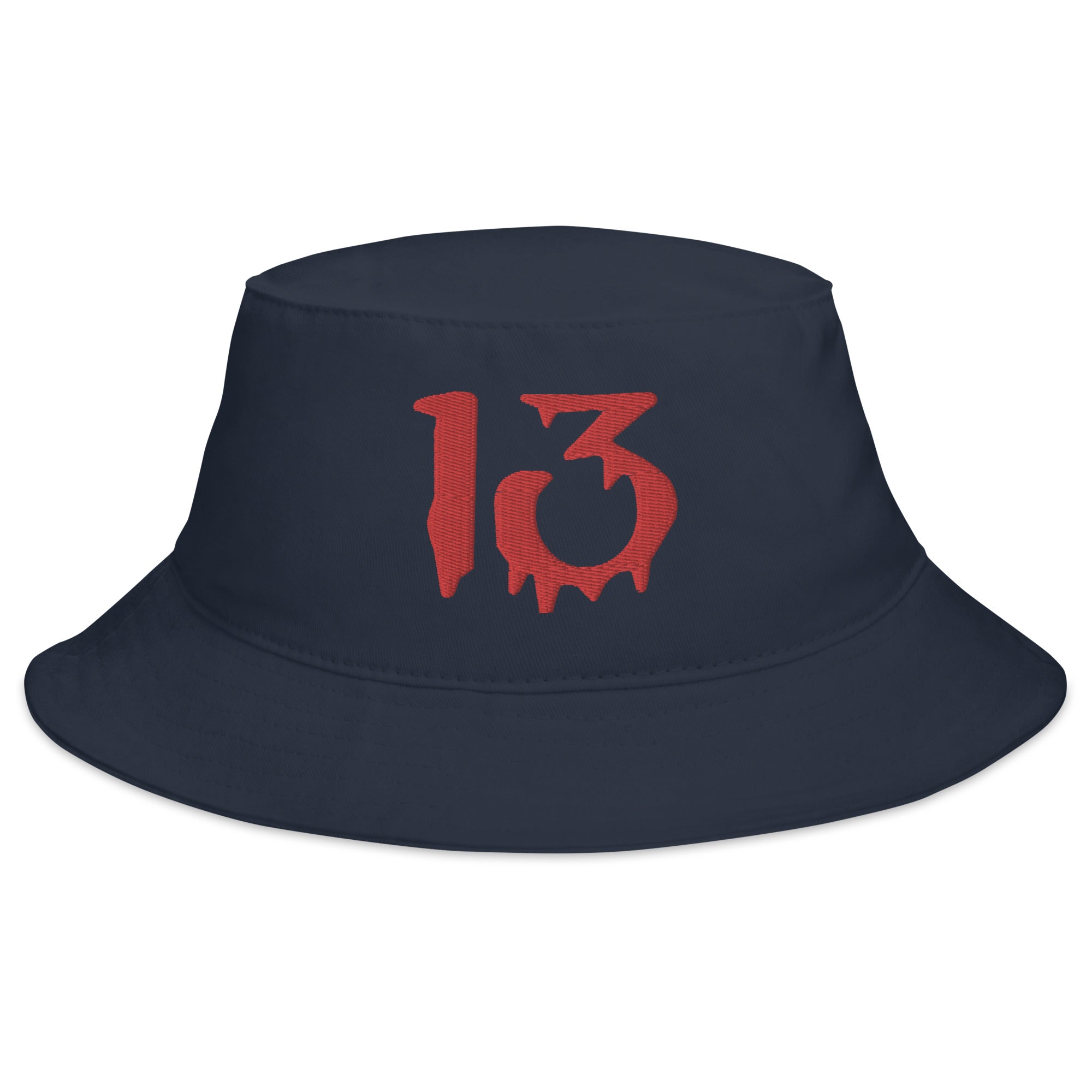 Bloody Number Thirteen 13 Lucky Halloween Embroidered Bucket Hat