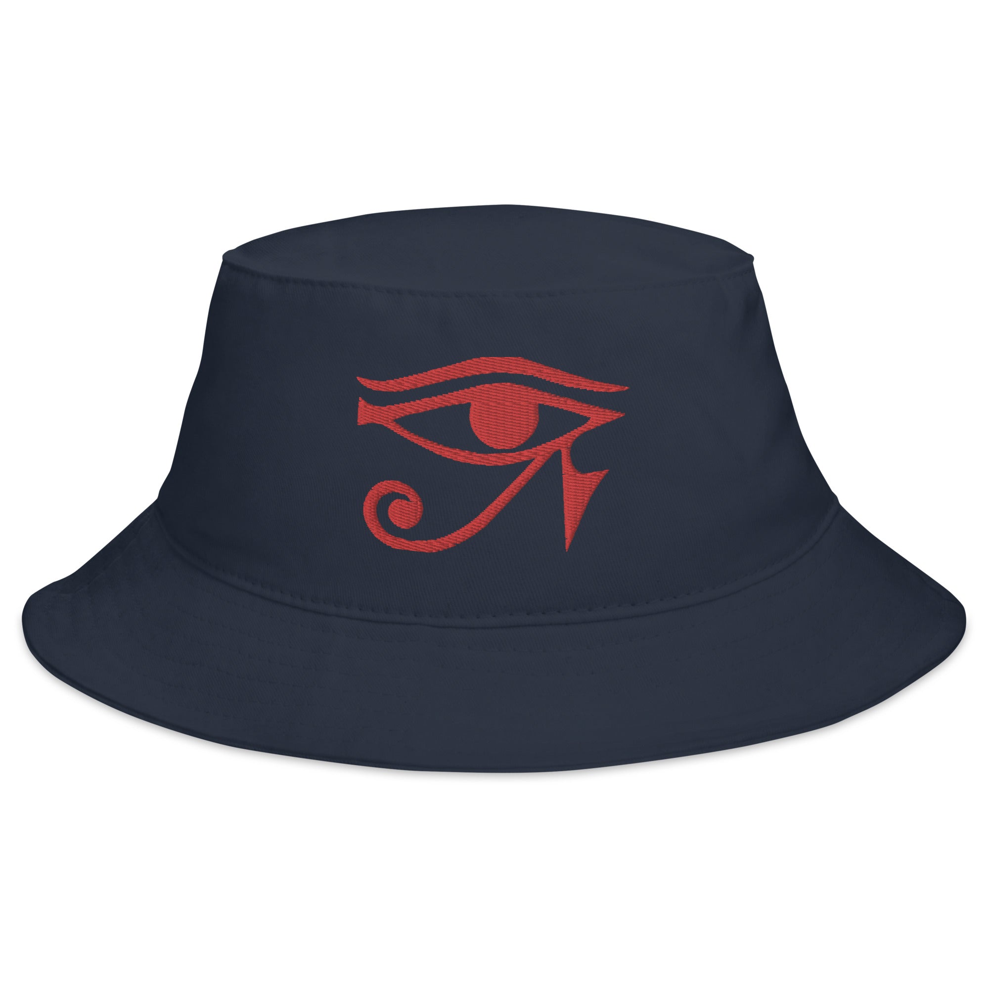 Red Eye of Ra Egyptian Goddess Embroidered Bucket Hat