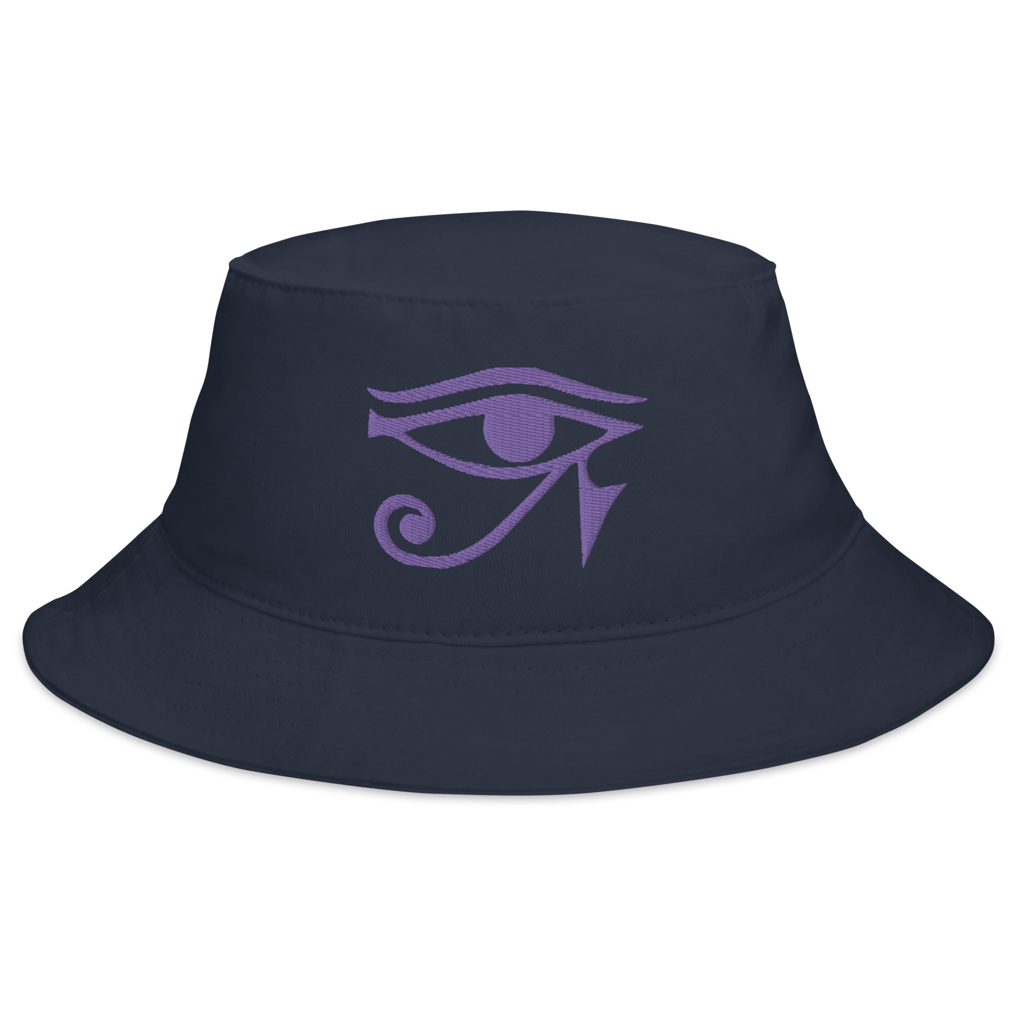 Purple Eye of Ra Egyptian Goddess Embroidered Bucket Hat