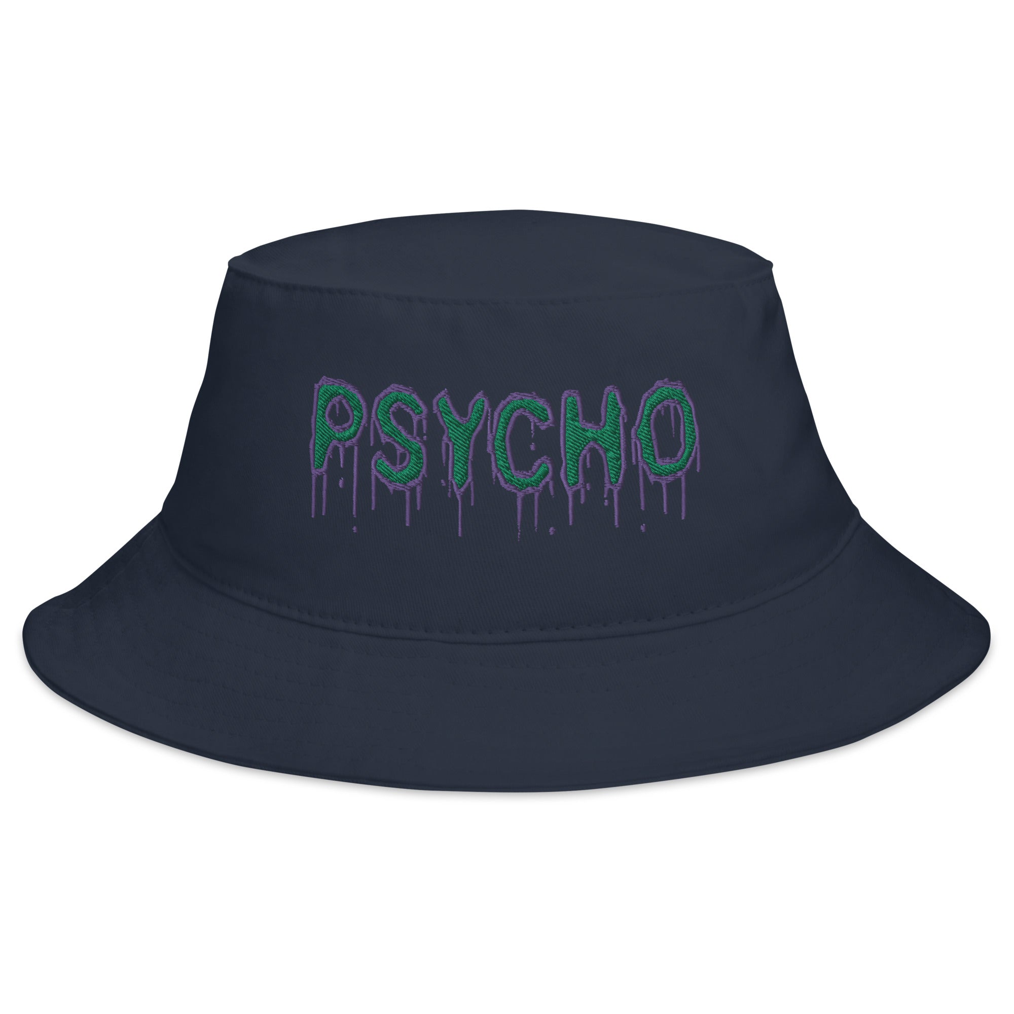 Psychobilly Horror Psycho Embroidered Bucket Hat Sci-Fi Drip