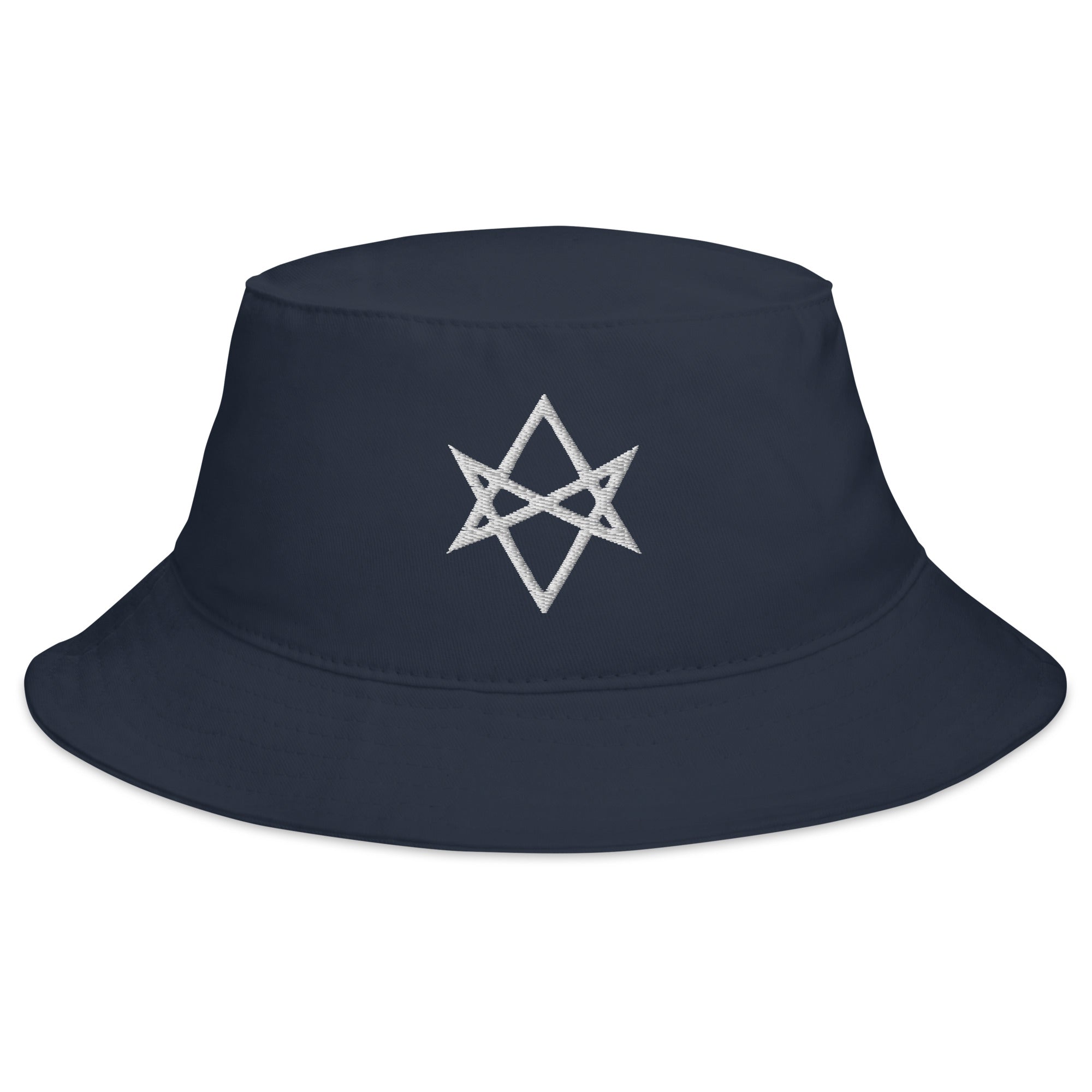 Unicursal Hexagram Six Pointed Star Embroidered Bucket Hat