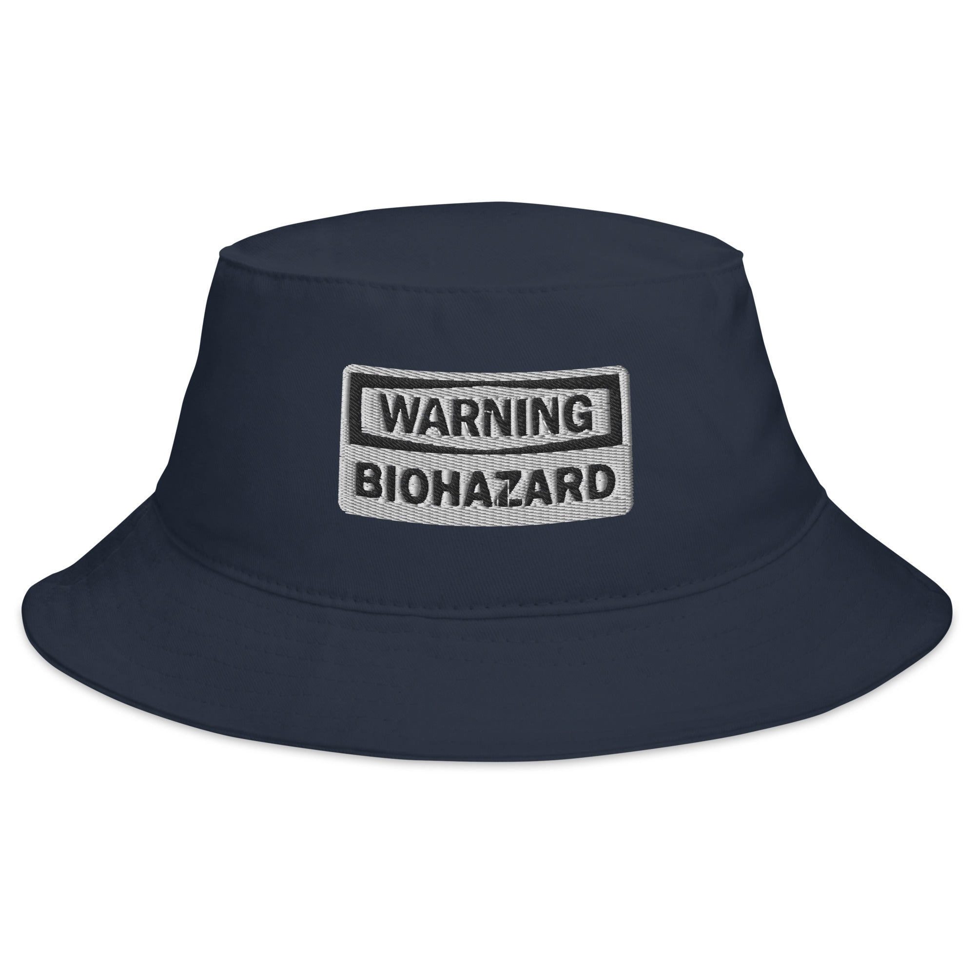 Warning Sign Bio Hazard Zombie Apocalypse Embroidered Bucket Hat