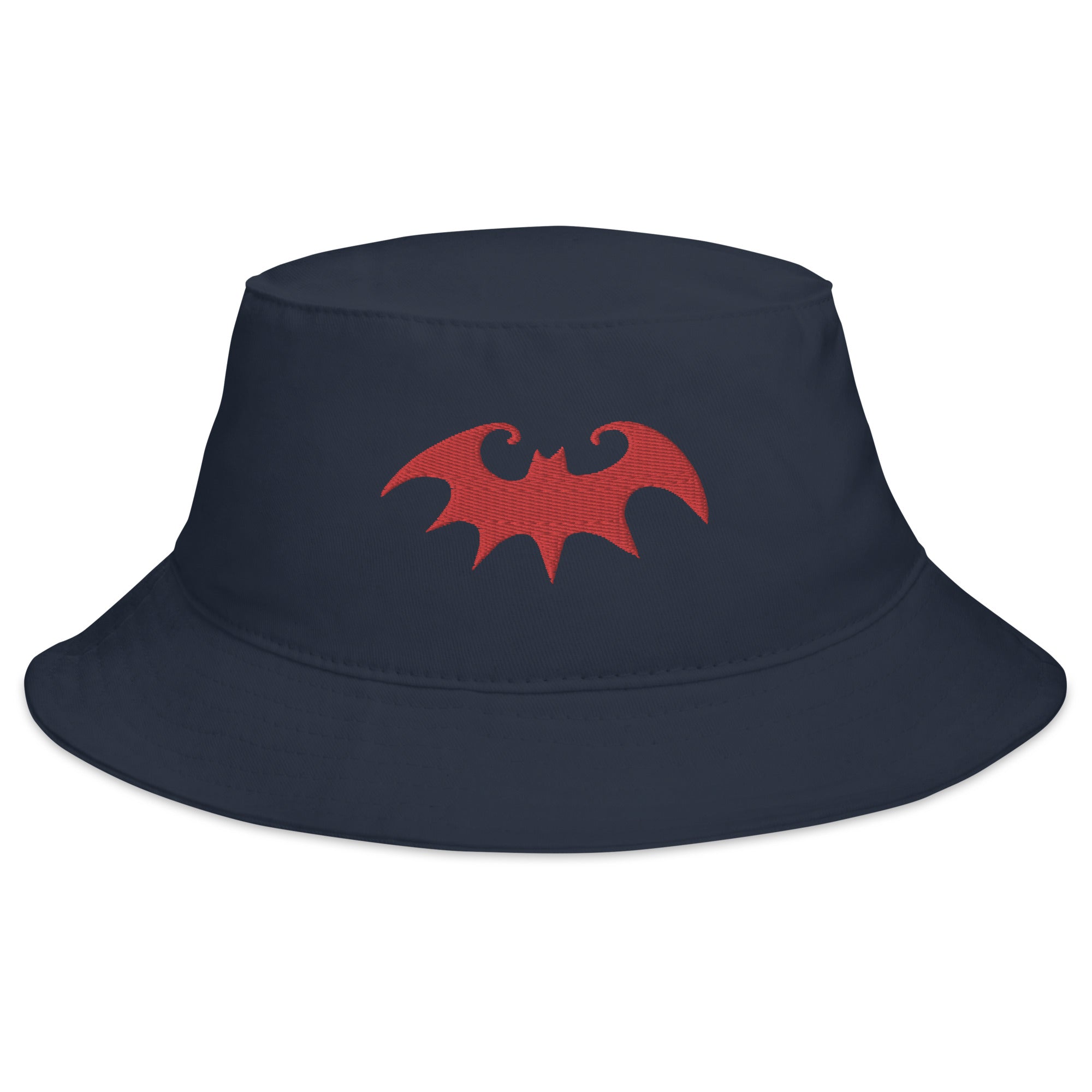 Whimsical Halloween Vampire Bat Embroidered Bucket Hat