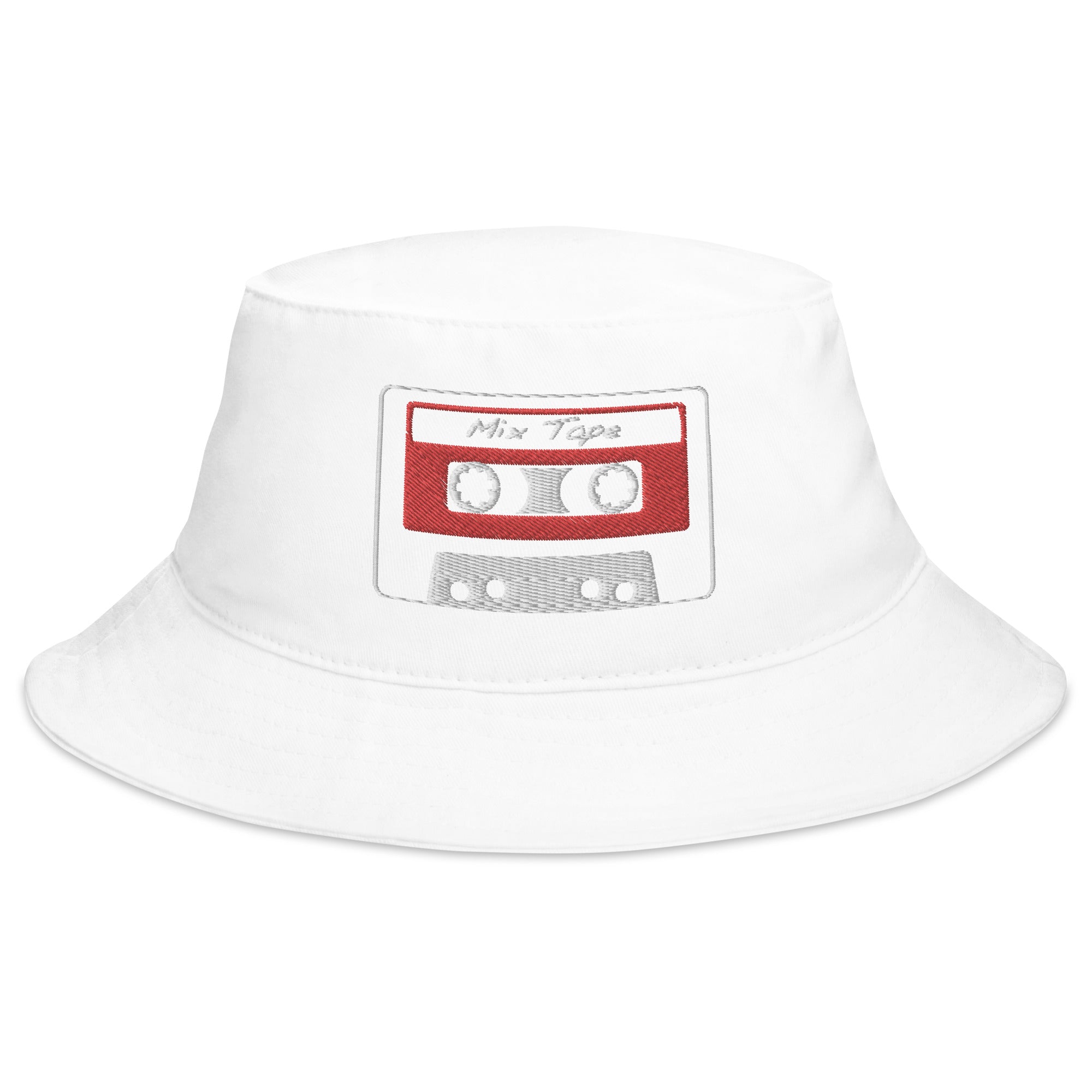80's Style Mix Tape Embroidered Bucket Hat Retro Cassette