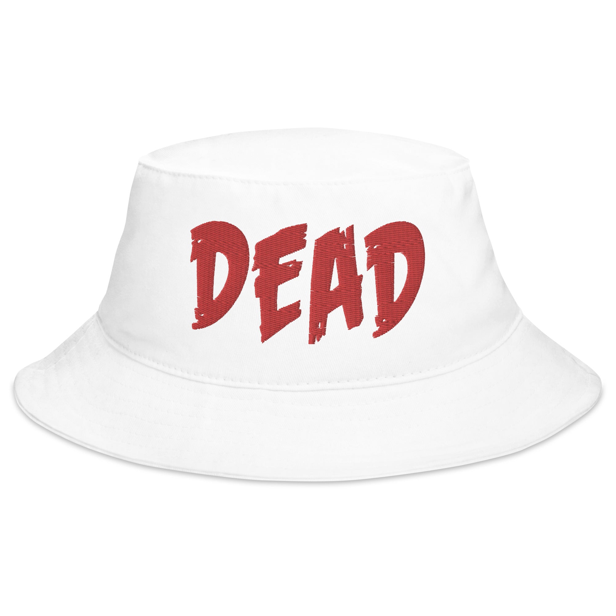 Red DEAD Emotional Depression Embroidered Bucket Hat