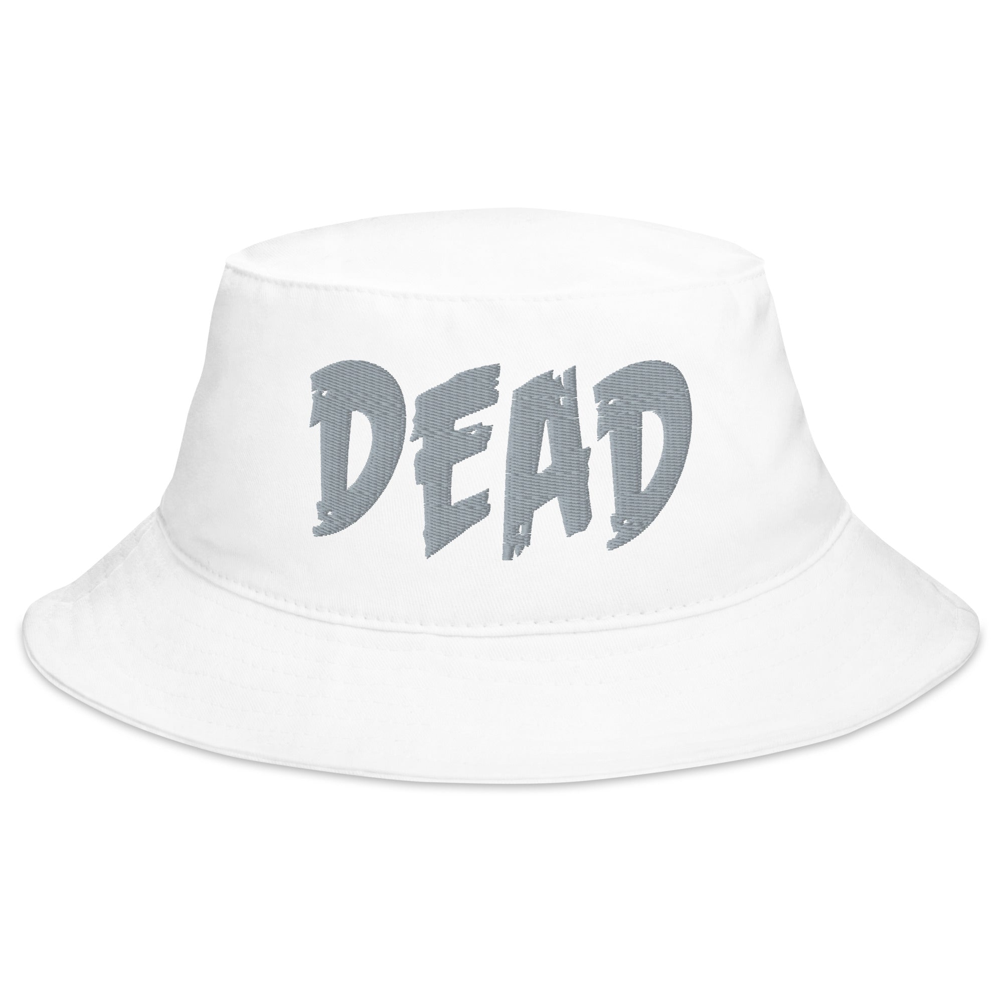 Grey DEAD Emotional Depression Embroidered Bucket Hat