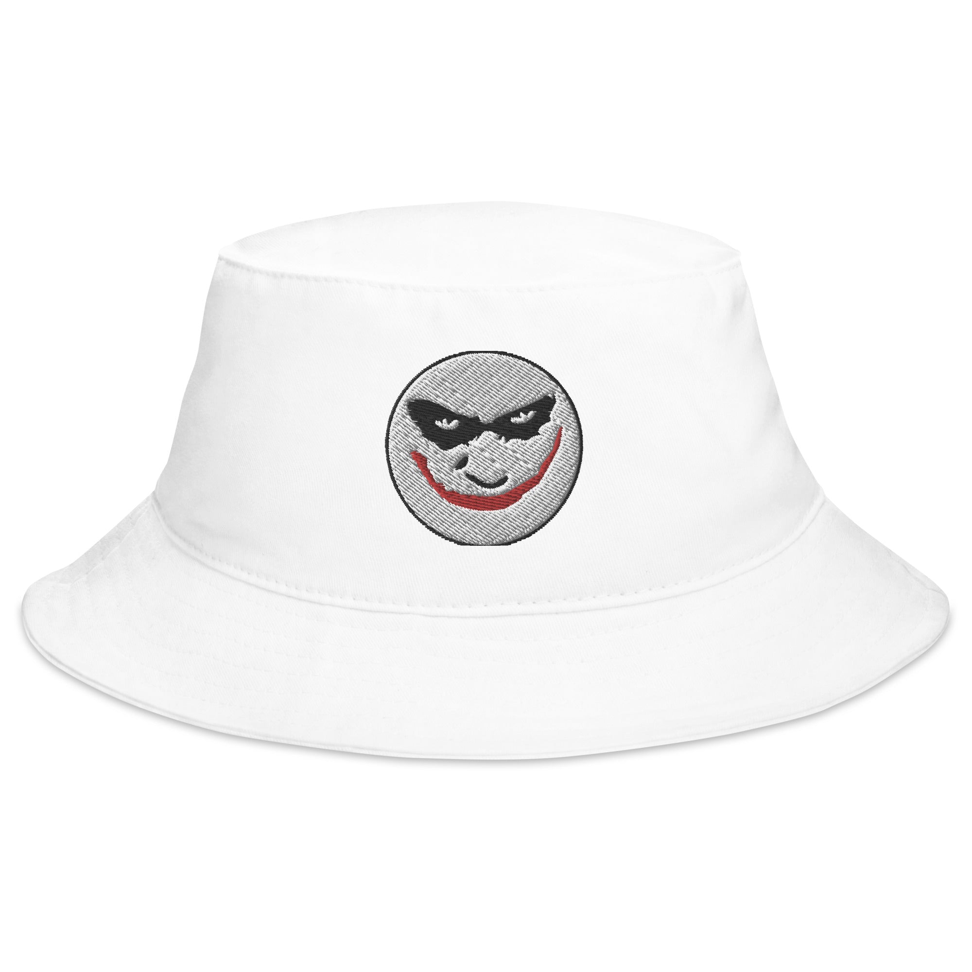 Evil Grin Joker Embroidered Bucket Hat Villain