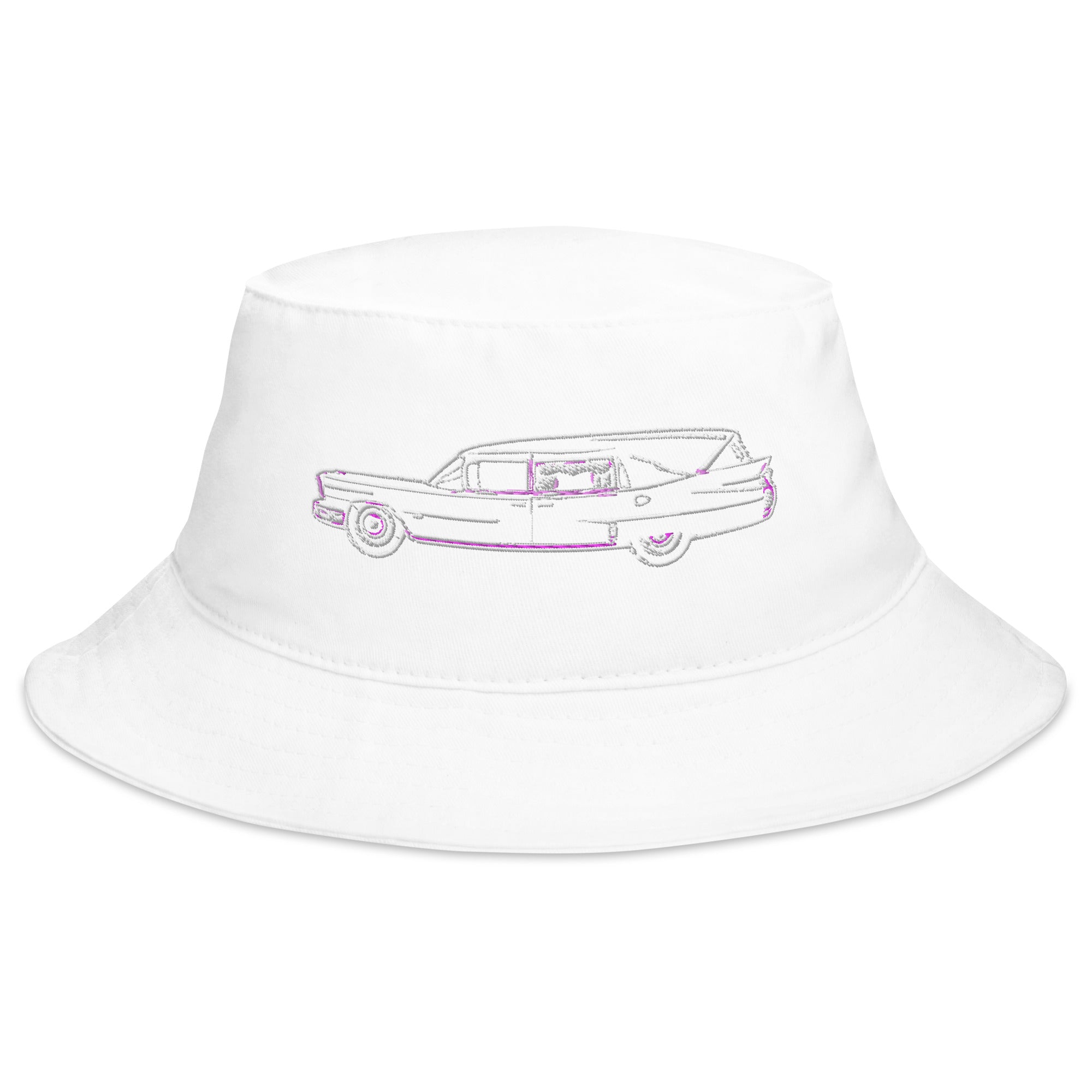 Hearse Funeral Car Embroidered Bucket Hat Casket Coach
