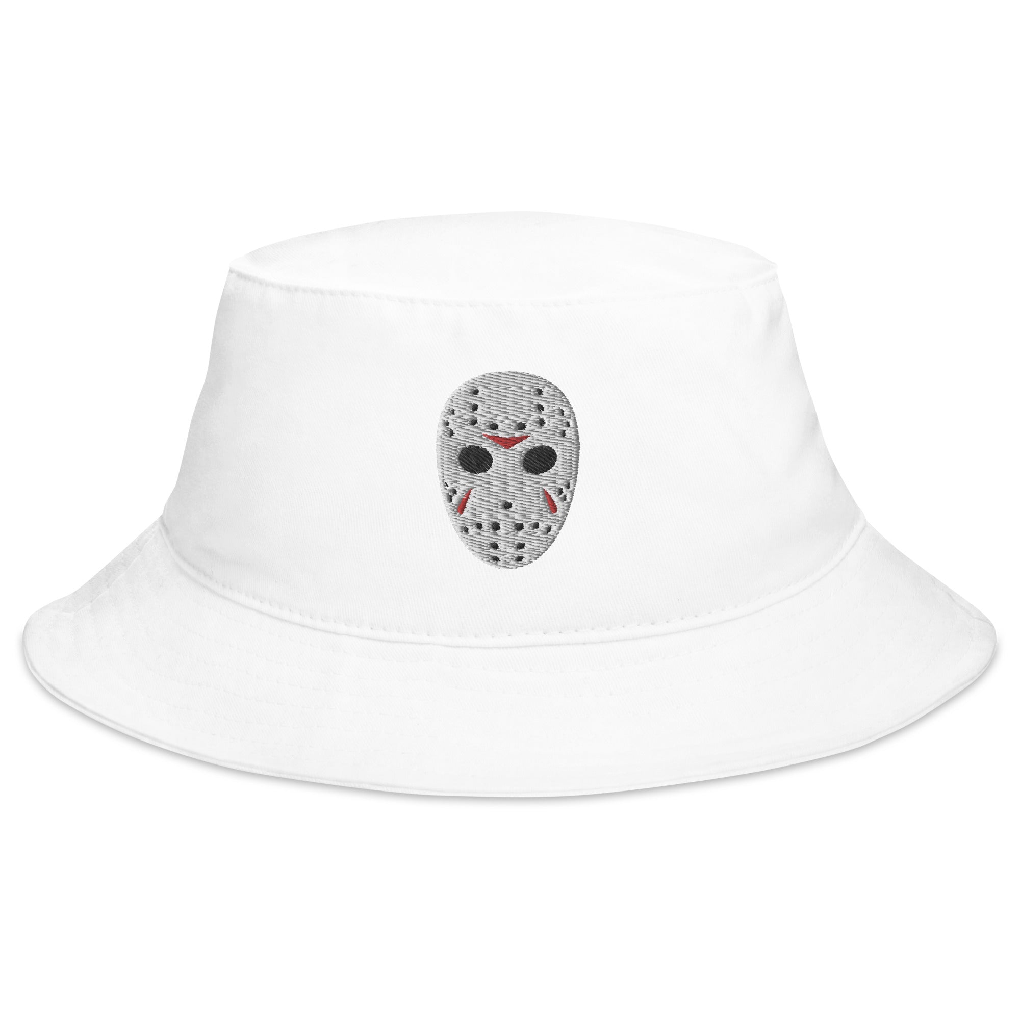 Horror Hockey Mask Jason Voorhees Embroidered Bucket Hat