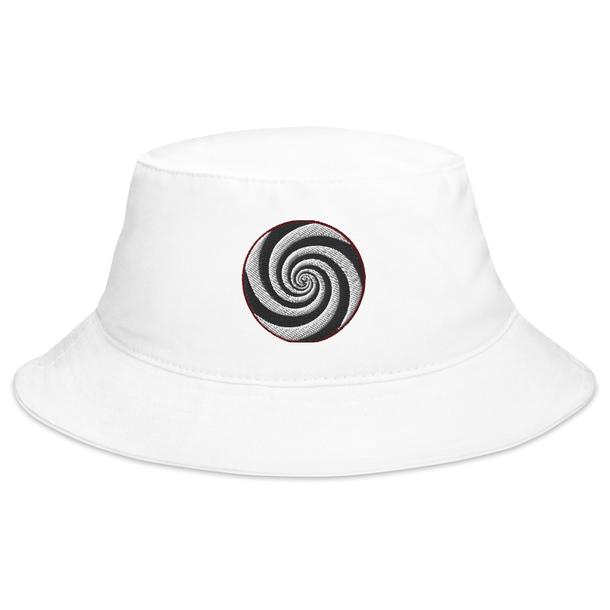 Twilight Zone Hypnotic Hypnosis Spiral Illusion Embroidered Bucket Hat